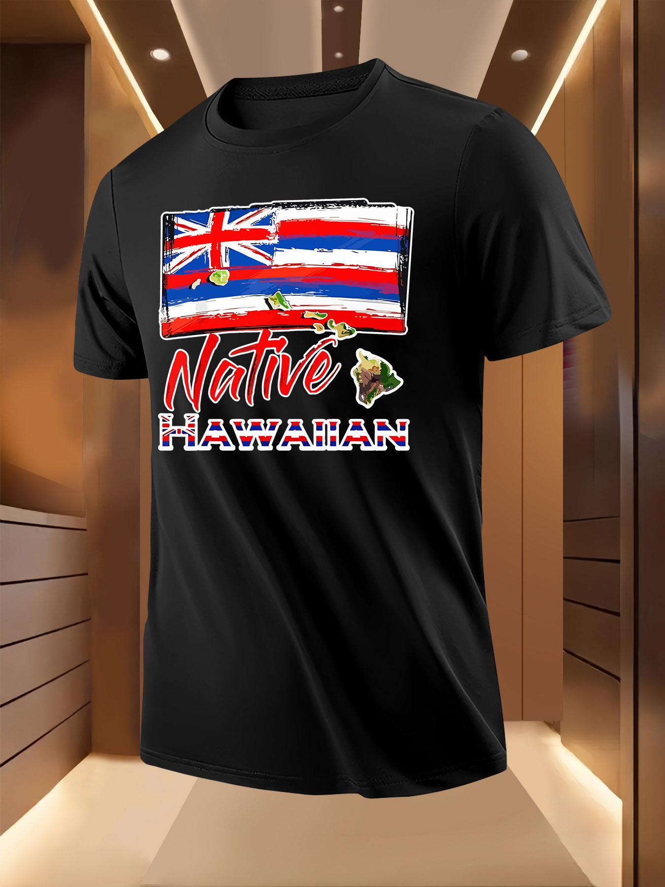 Hawaiian Native Print Tshirt - Light Yellow Casual Summer... S