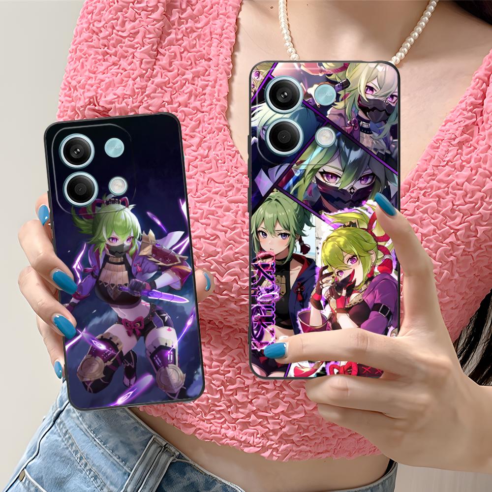 Game GI Kuki Shinobu Mobile Phone Case for Xiaomi Redmi 15 14 13 12 A5 3 2 1 C Plus 4G 5G Colorful Printing Cover Luxury Cover