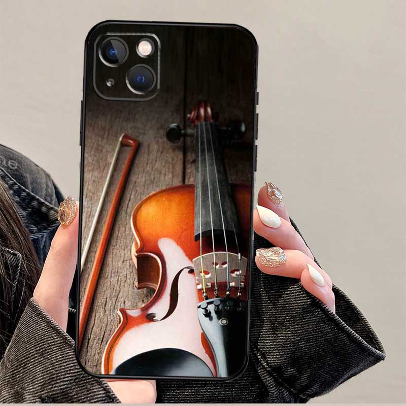 

Elegant Violins Bow Sheet Music Phone Case For iPhone 17 Pro Max 14 13 12 11 15 16 Pro Max mini 15 Plus 16e 17 Air Cover iPhone 17 Air