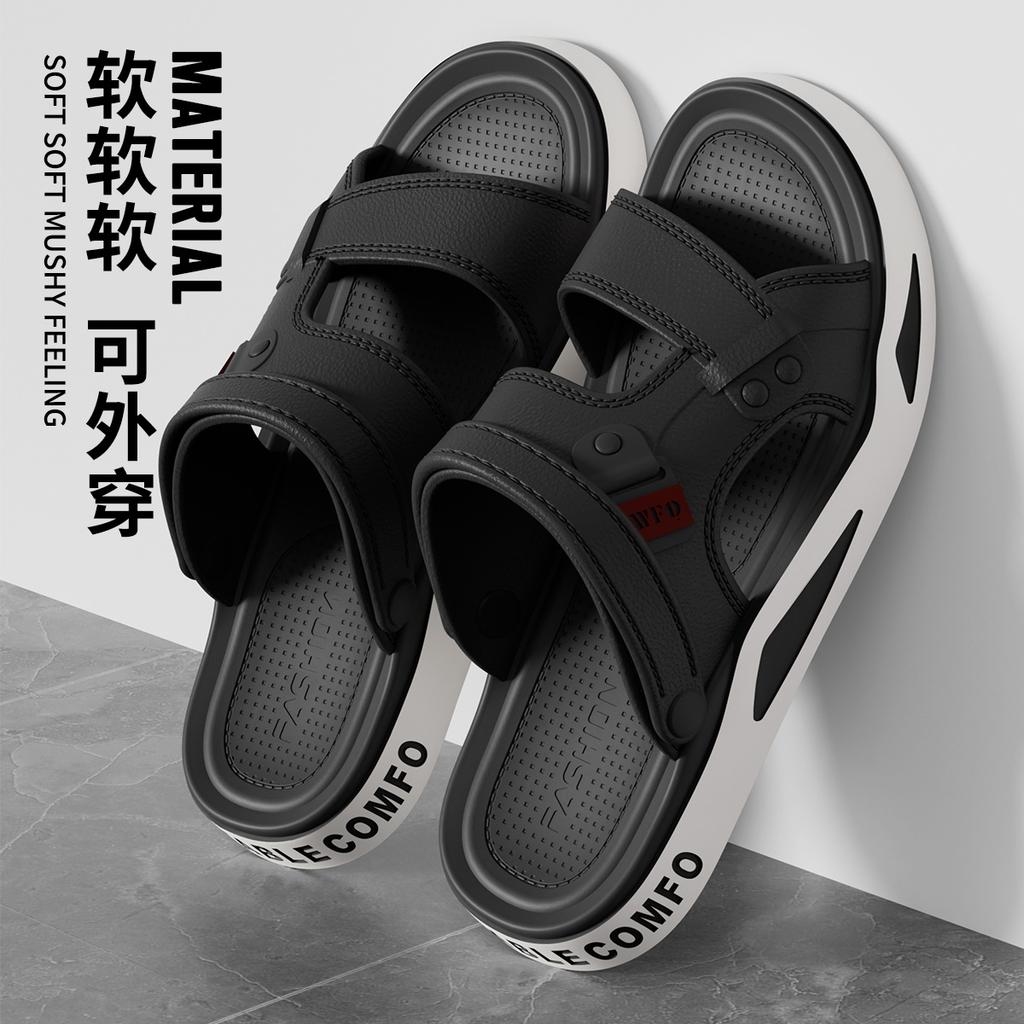 Men's Slippers Summer New Sandals EVA Light Adult Thick-soled Beach Shoes Non-slip Open-toe Sandals for Outdoor 2025