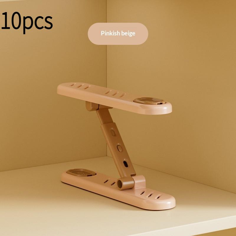 10pcs Home Self-contained Aromatherapy Box Retractable Shoe Storage Rack Adjustable Double-layer Shoe Hanger Partition Artifact