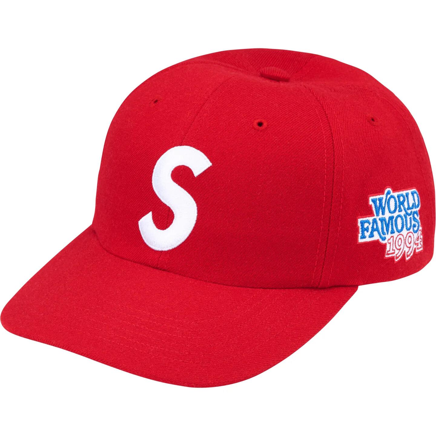 Supreme World Famous S Logo 6-Panel Red One-Size