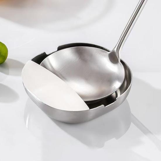 Stainless Steel Spoon Holder Wide Base Kitchen Utensil Holder Multipurpose Cooking Spoon Rest Heat Resistant Spoon And Spatula Holder for