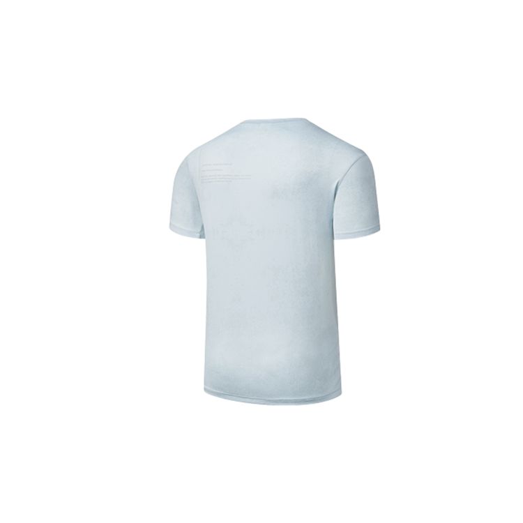 Saucony Solid Color Letter Round Neck Loose Short Sleeve T-Shirt Men Tops Light-Gray-Green SC2249076B-PR97