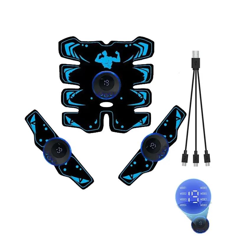 EMS abdominal muscle trainer 8-mode 19 intensity ABS three in one trainer home exercise lazy fitness equipment set