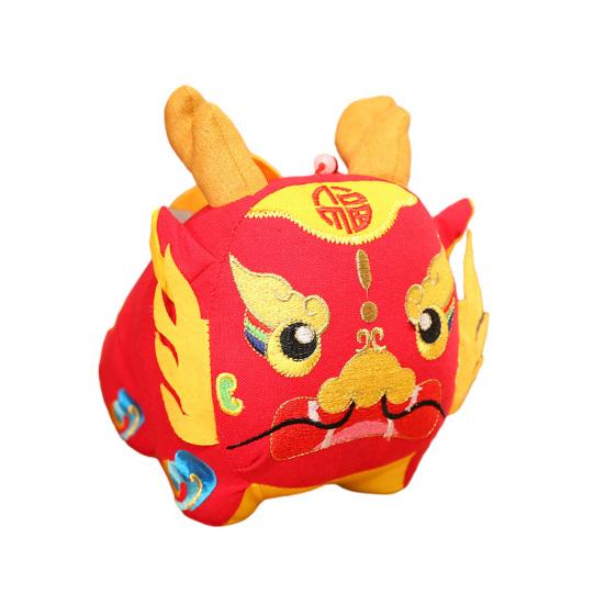 

Дракон-талисман из ткани, подарок для встречи, Китайский дракон, ежегодная мягкая кукла, праздничное плюшевое украшение для стола, новинка красный