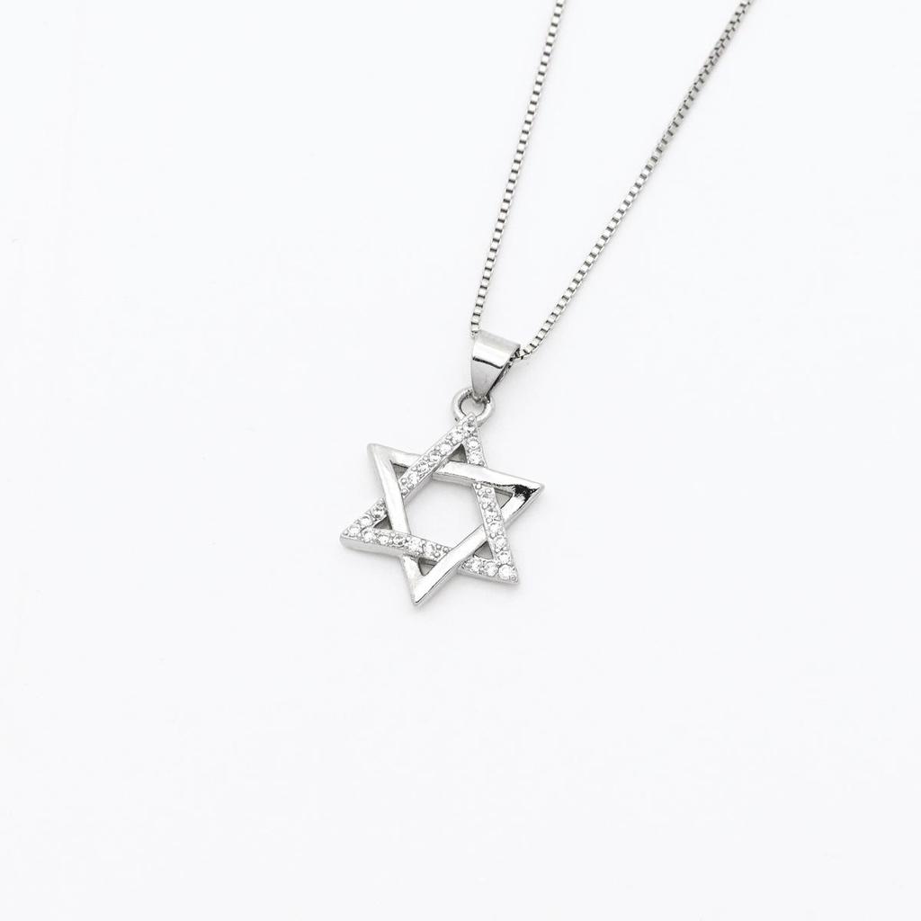 Polaris Hexagonal Star Pendant Necklace: Fashionable DIY Clavicle Chain Jewelry