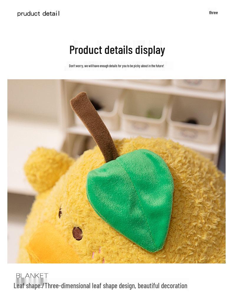 Adorable Yellow Duck Plush Doll - Cute Cushion Toy, Perfect Birthday Gift for Kids or Best Friend
