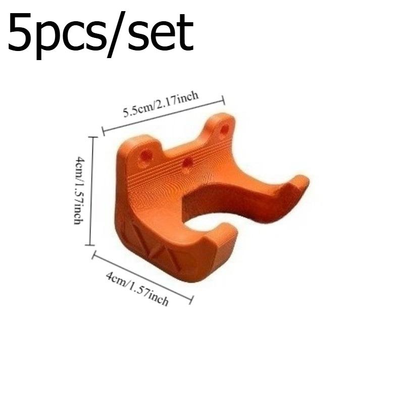 5pcs/set Garden Tool Holder Plastic Garden Tool Storage Rack Wall-Mounted Organizer for Home Garden Shovel/Axe Hanger