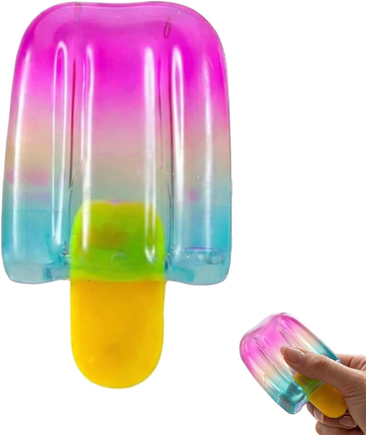 Jouet à presser Glace d'été - Jouet anti-stress à pincer couleur bonbon doux