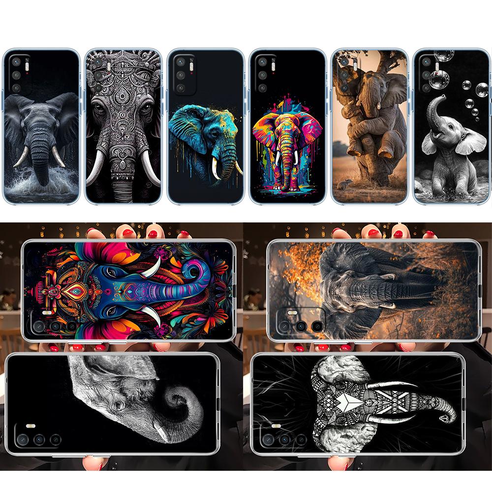 PP2 Animal Elephant Soft Shell Transparent Phone Case for Motorola Moto G7 G8 G9 G84 G85 G73 G24 G15 Z2 Play Power Plus