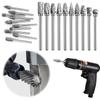 10Pcs Rotary File Rasp 1/8 Inch Shank Solid Tungsten Carbide Rotary Burr Set for Metal Welds Carving Cutting Engraving Porting