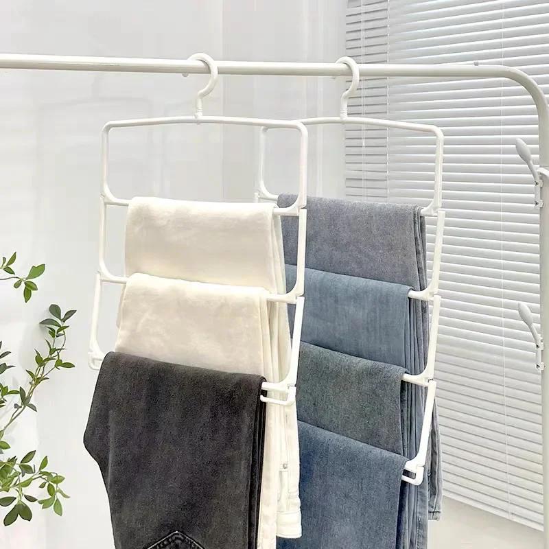 3/4 Layers Rotatable Clothes Rack,Portable Foldable Pants Hanger for Travel,Multi-functional Closet Organizer Racks for Scarf