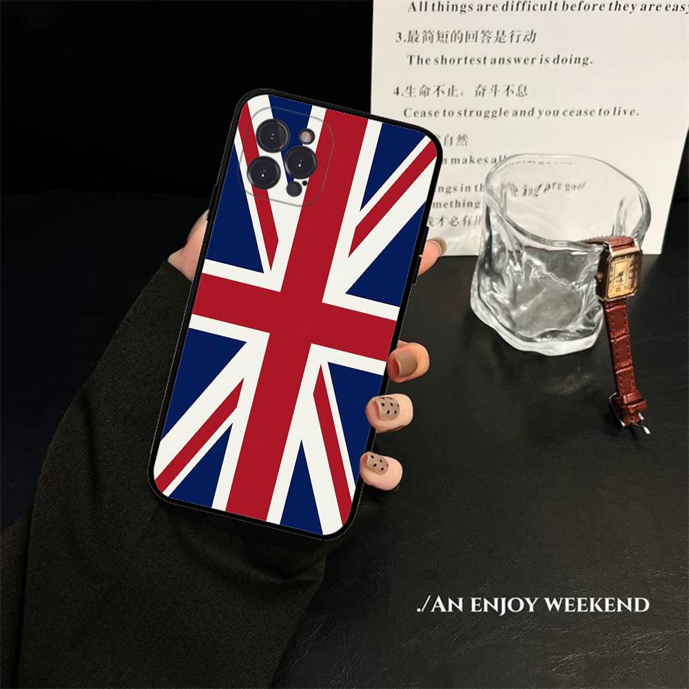 

England British Uk Flag Phone Case For iPhone 17 16 14 15 13 12 11 Pro Max Plus Silicone Soft Cover iPhone 17 Air