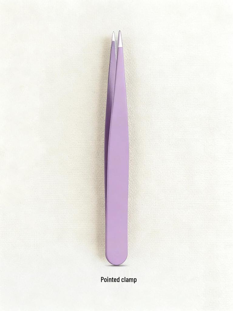 Universal Men's Eyebrow & Beard Tweezers Set with Razor & Leather Case