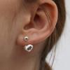 Tatiana Silver 925 Love and Ball Ear Jacket Earrings EC1966