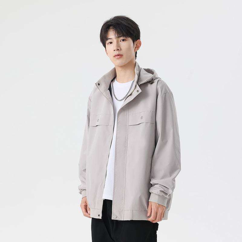 Spring and Autumn Jacket Boys Fat Teen Clothes Loose Casual Jacket Men