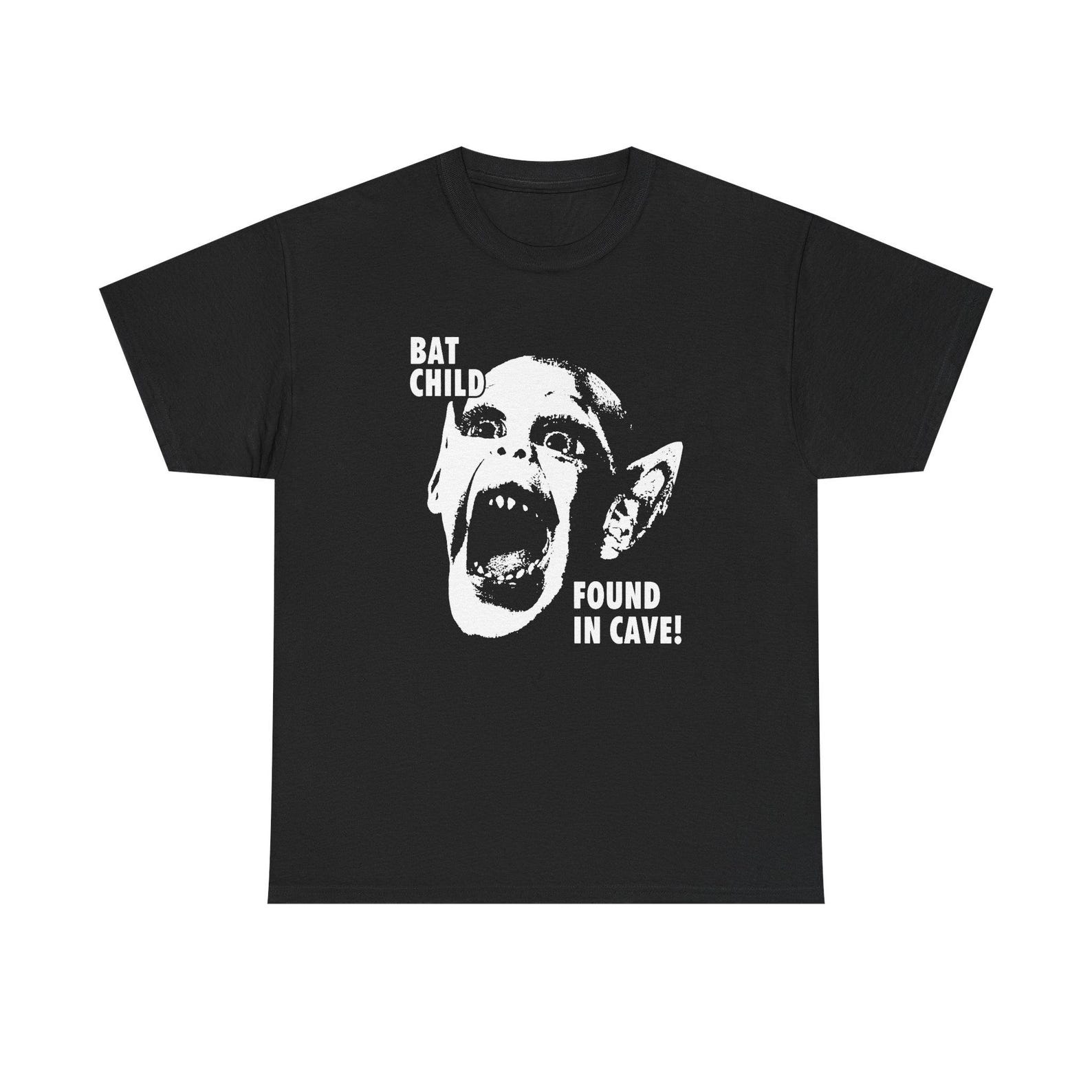 Bat Boy Bat Child Found In Cave Shirt, Weekly World News Tabloid Tee, Vintage Bat Boy Graphic Shirt, Retro Weird News Tee S