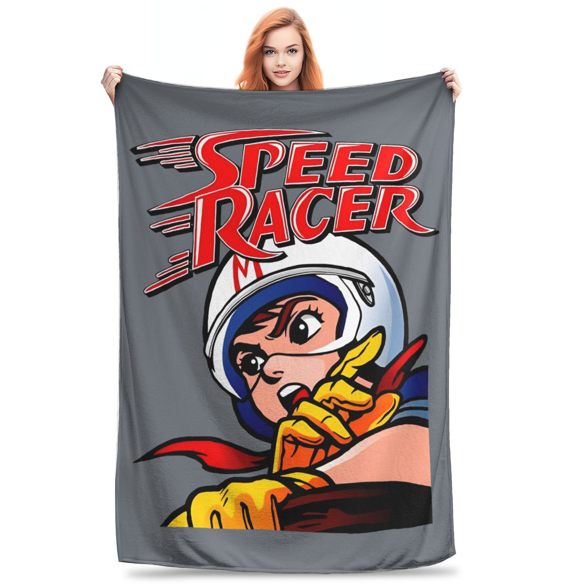 

Mach 5 Anime Speed Racer Blanket Cozy Soft Mach Gogogo Throw Blankets for Couch 50x60 Inch Multi-size Plush Thin Quilt 130x150cm