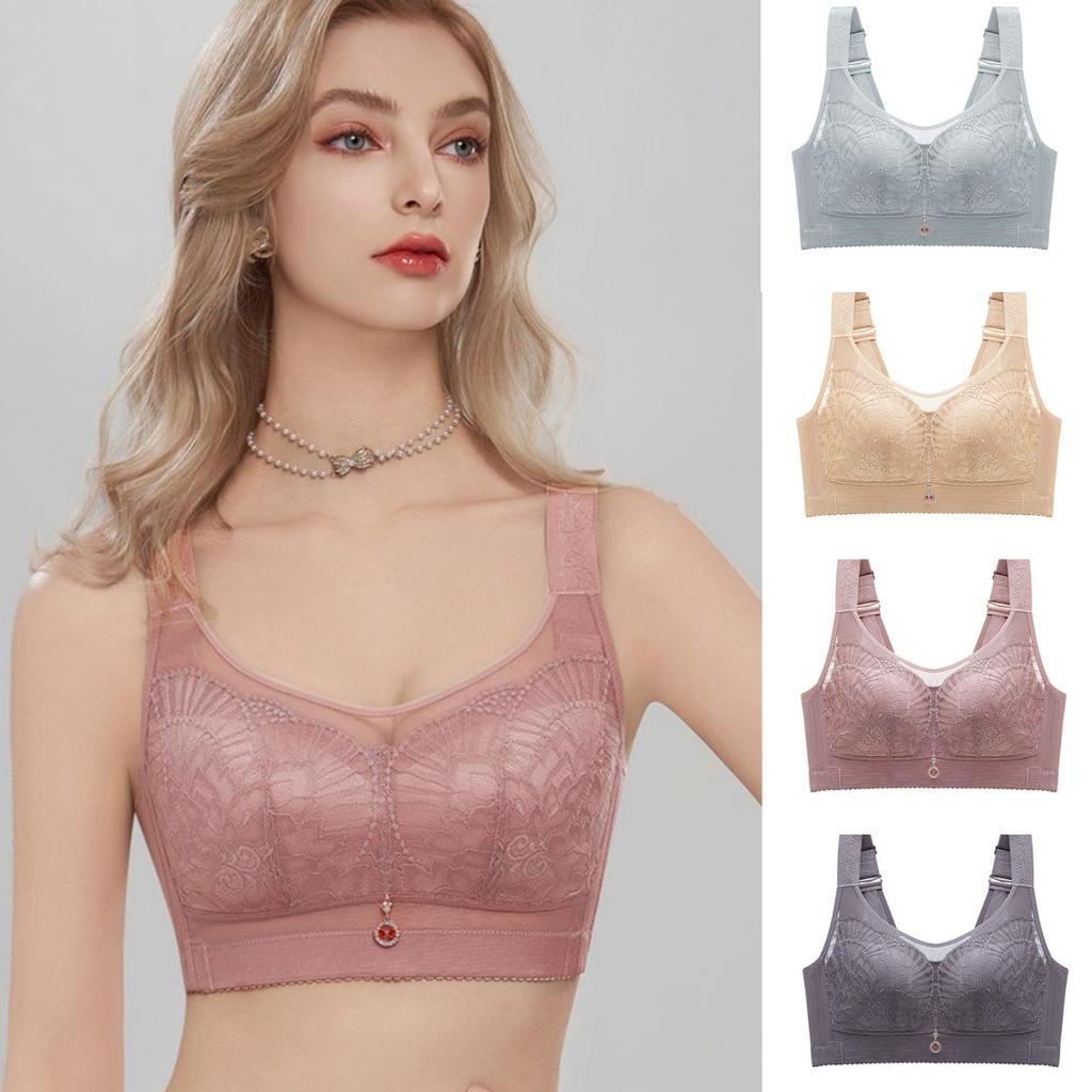 Plus-size Busty Slimming Side Boob-minimizing Thin Strapless Bra with Non-magnetic Full-cup Design