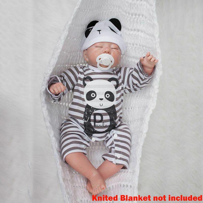 Real Life 20" Reborn Dolls Soft Silicone Vinyl Handmade Realistic Newborn Doll Boy With Gentle Touch Vinyl Head And Limbs