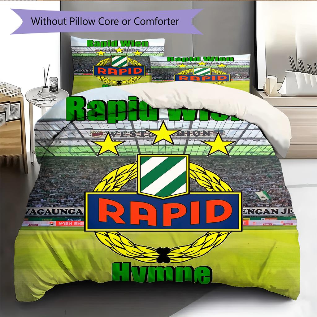 Biancheria da letto con motivo Rapid Wien Decorazione per la casa Regalo di compleanno e festival (1 * copripiumino + 2 * federa, senza nucleo)