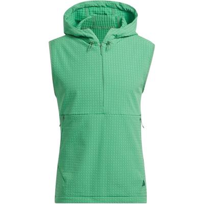 Gilet Uomo Monocolore Caldo Impermeabile Casual con Cappuccio Wind.Rdy Verde IW2816