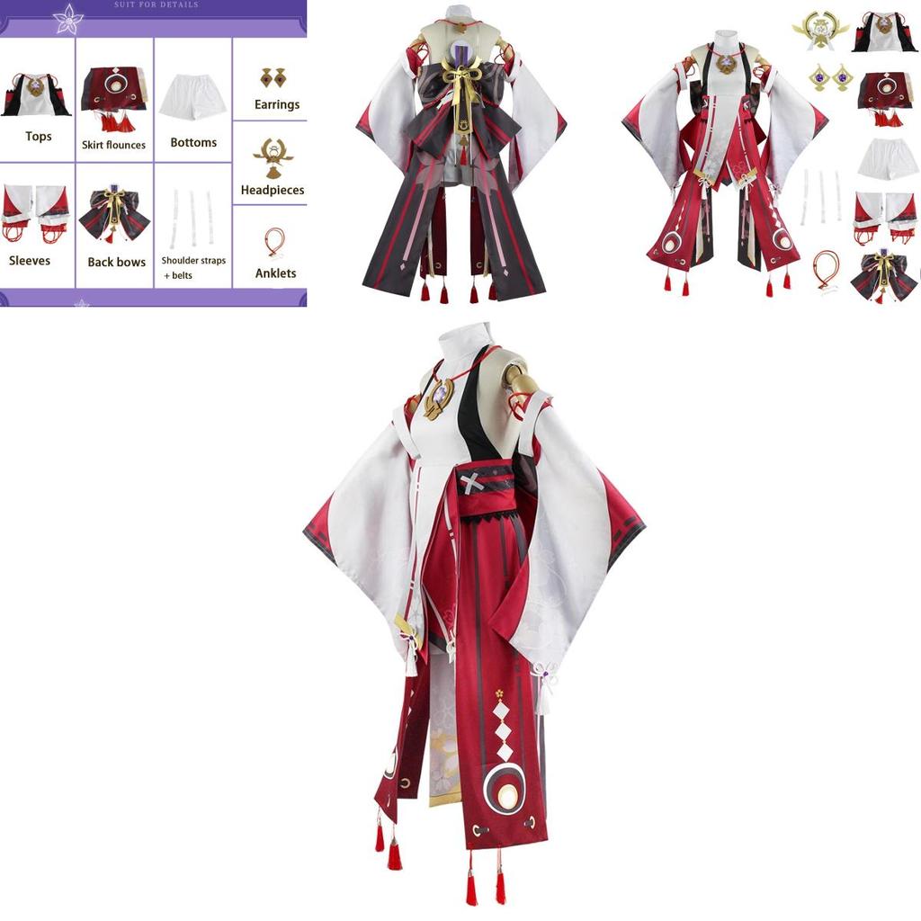Yae Miko Guuji Yae Cosplay Costume Uniform Outfits For Halloween