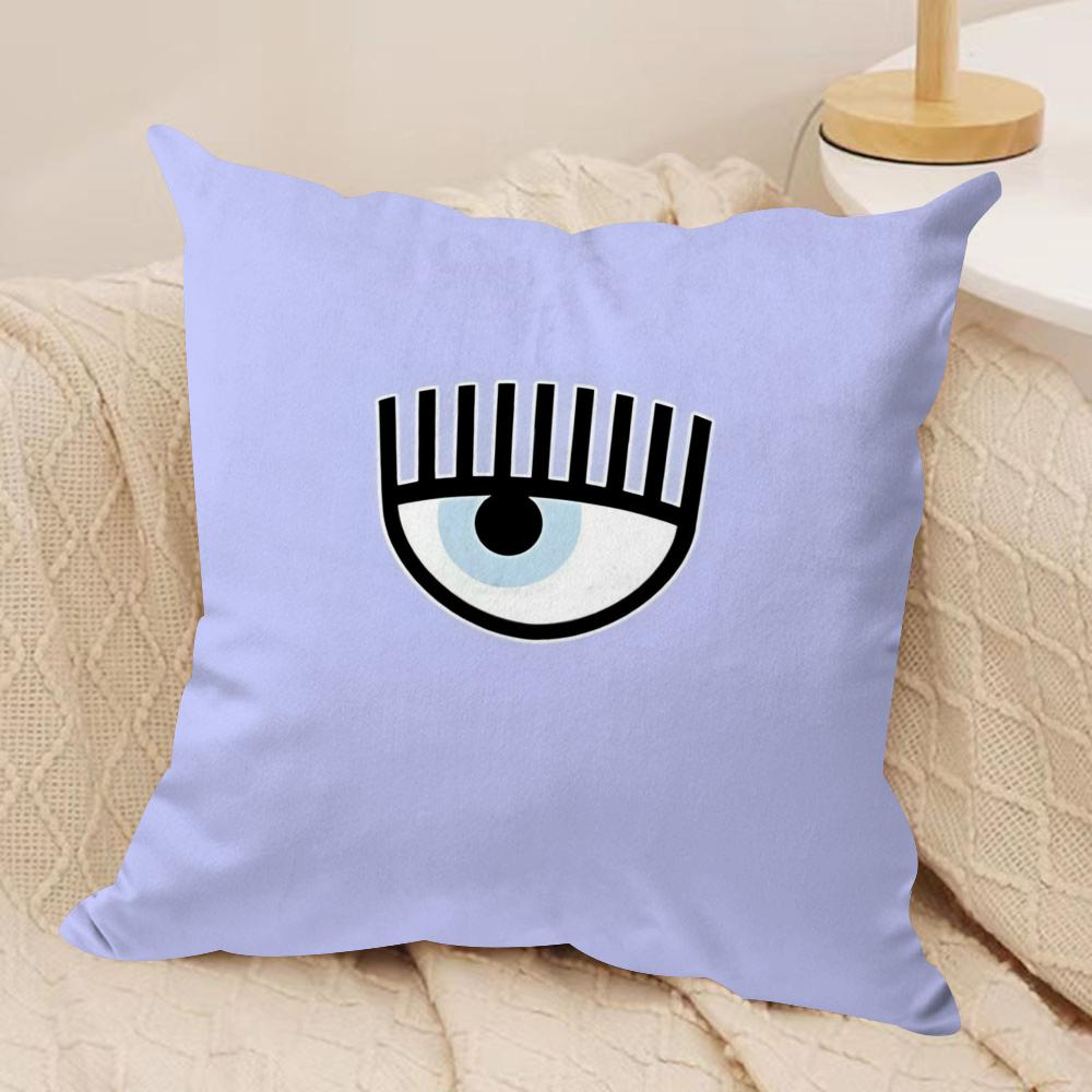 

Cool Eyes C-Chiara Cushion Cover Silky Short Plush Sofa Pillow Cover Hidden Zipper Soft Dustproof Case for Home Decor 30cmx30cm
