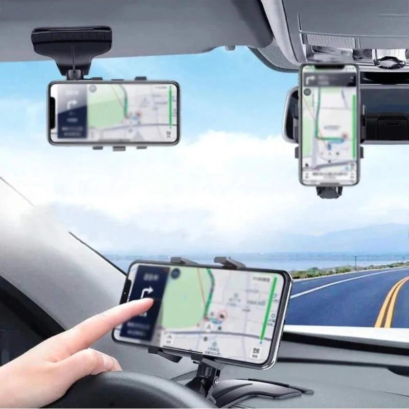 Multi Angle Car Phone Mount Adjustable Clip On Dashboard Bracket Holder for GPS and Navigation