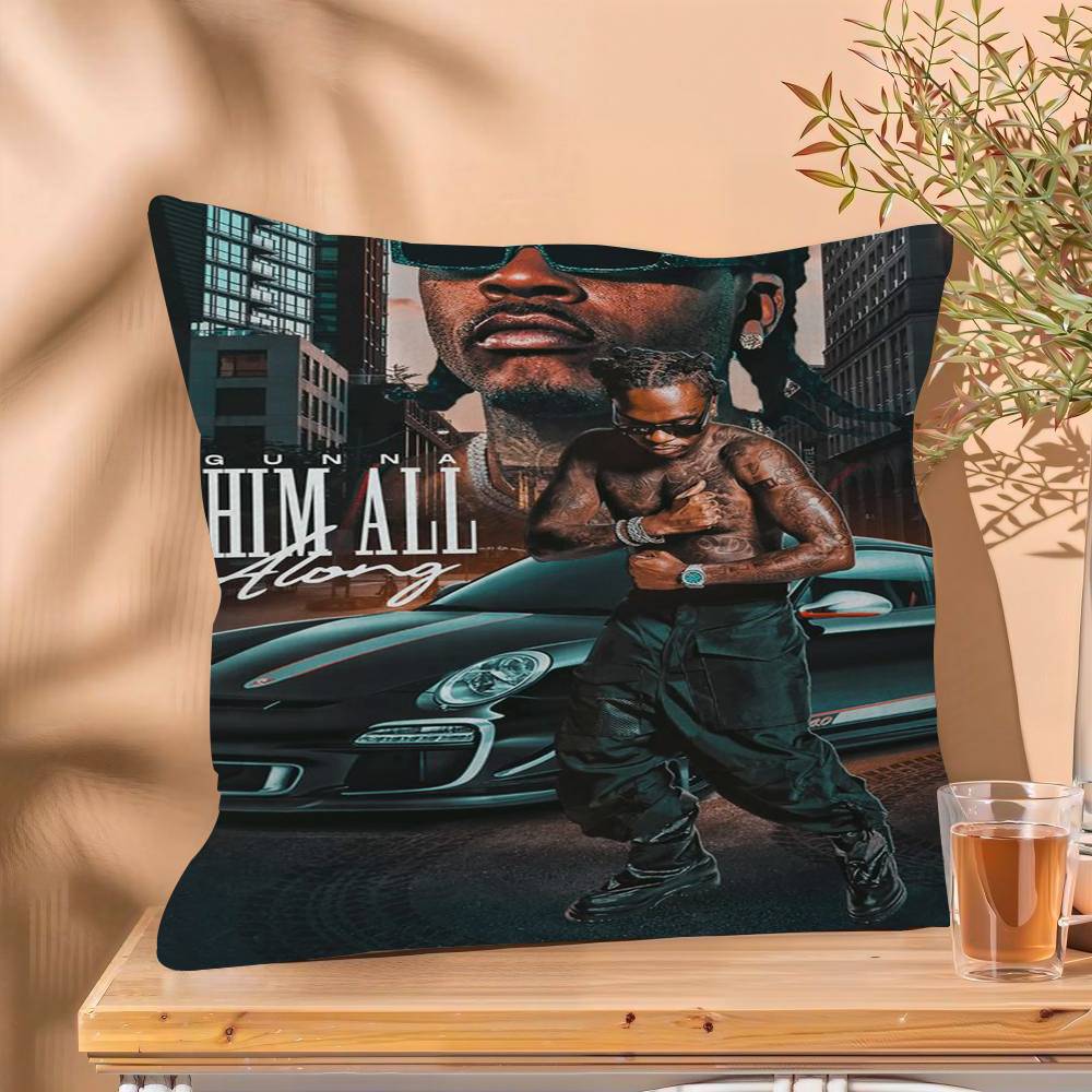 Rapper Singer GGunna album Cushion Cover x Polyester Sofa Cushions Decorative Throw Pillows Home Decoration Pillowcover