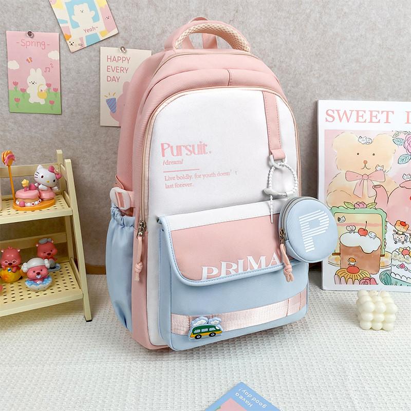 Capacity School Large Backpack For Teens With Nylon Fabric And Letter Print