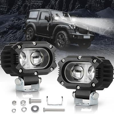 1/2pcs 8-80V Motorcycle LED Fog Lights Hexagonal Spotlight Universal Yellow White Auxiliary Lamp 15W