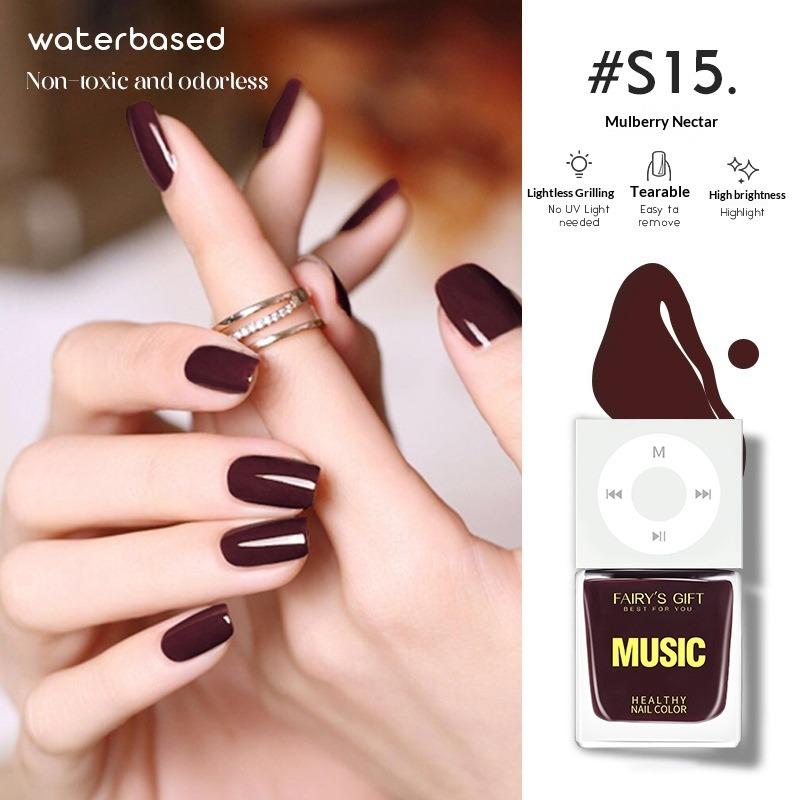 Water-based Nail Polish, No Baking Required, Long-lasting, Quick-drying, Peelable, Odorless, Brightens Hands and Feet.