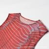 European and American French style, women's clothing, fashionable versatile niche sleeveless top, half-length skirt set