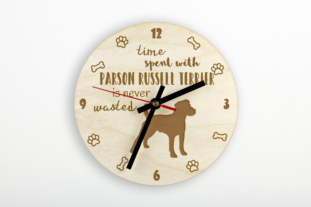 Parson Russell Terriër - klok met hond, houten klok met gravure, gepersonaliseerde klok door Art-Dog