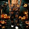 Men's Loose Fit Wide Leg Joggers with Pockets - Printed Casual Sweatpants for Sports and Daily Wear