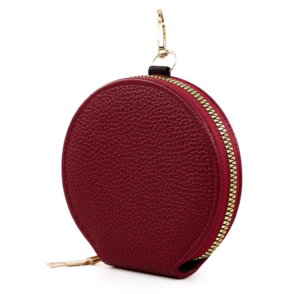 INS Style Mini Round Zipper Coin and Card Holder