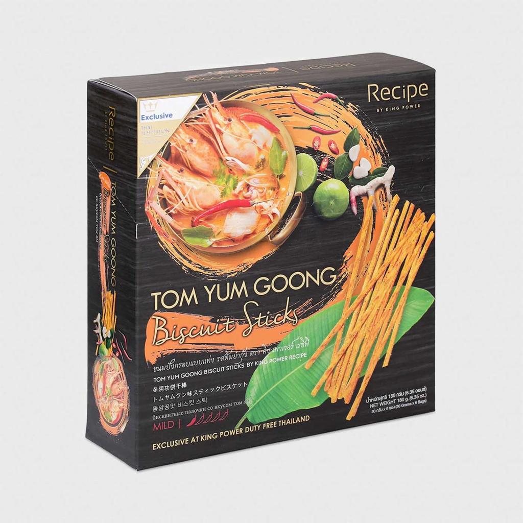 Recipe Tom Yum Goong Biscuit Sticks by King Powder 180 g - Thai Snack