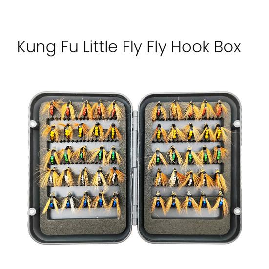 50Pcs/Box Fly Fishing Lure with Sharp Hook Realistic Bionic Floating Feather Fly Fishing Bait Freshwater Saltwater Bass Trout Fishing Accessories