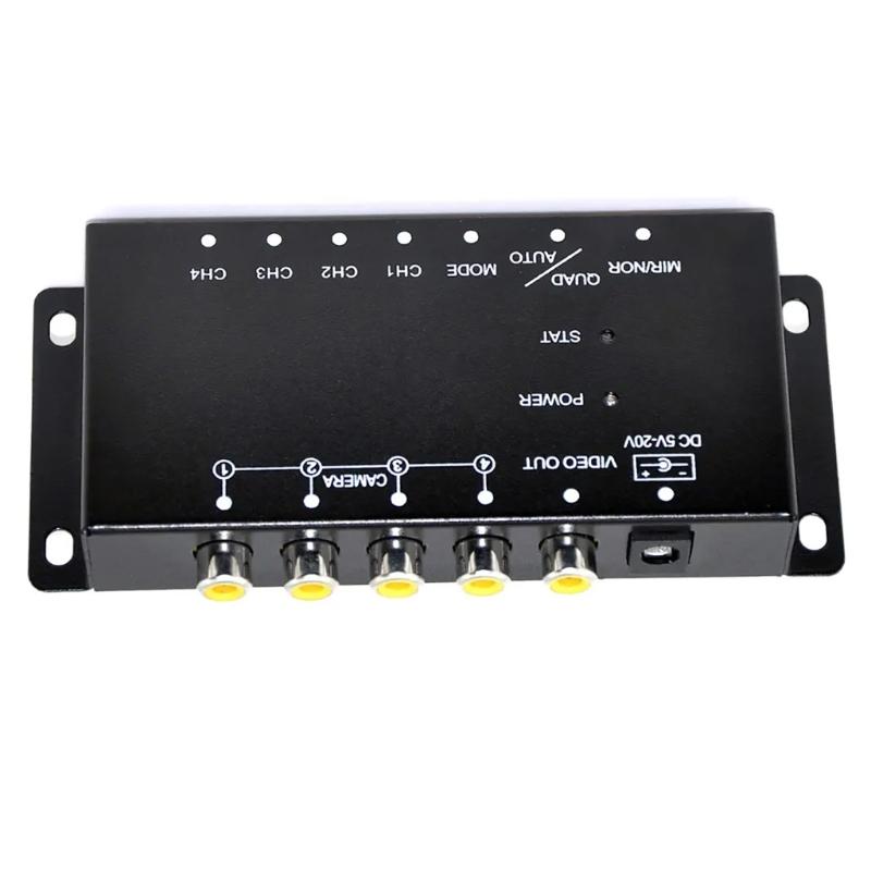 High Resolution 4 Channel Vehicle Video Splitter Camera Controller For All Around Monitoring And Safe Parking Assistance