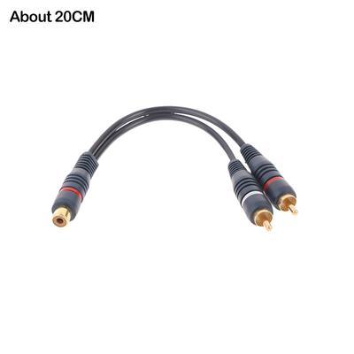 Dağıtıcı Dönüştürücü Hoparlör Altın Kablo Kordon Hattı Bakır Tel 2 Rca Dişi - 1 Rca Erkek Ayırıcı Kablo Ses Ayırıcı