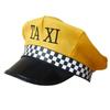 Gelbe Uniformkappe mit bestickter Taxifahrer-Mütze