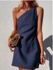 2026 Damen Schlankes One-Shoulder Sommerkleid - Eleganter Europäischer & Amerikanischer Stil Rock