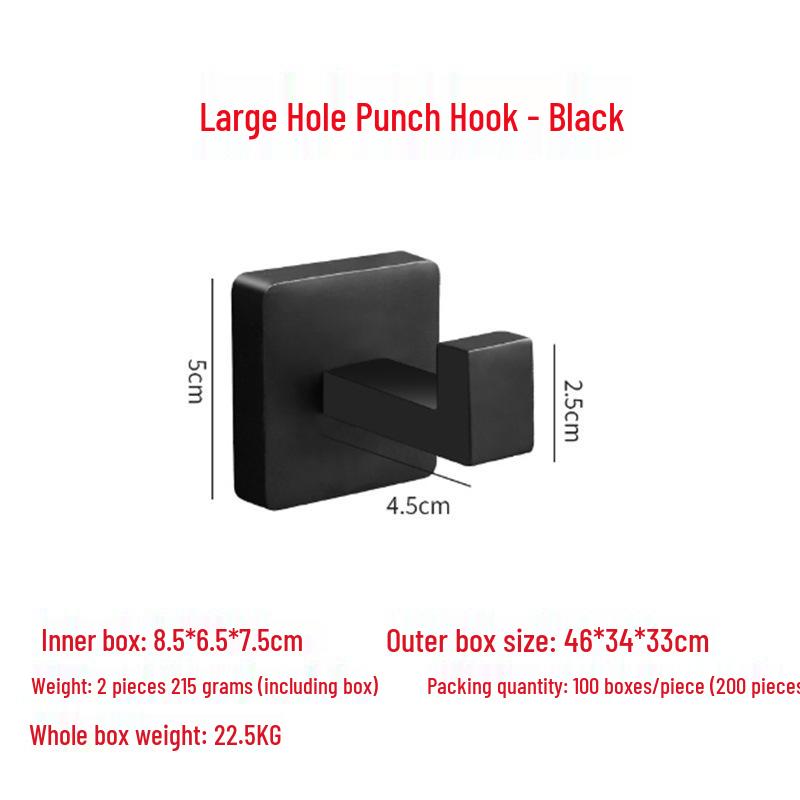 Stainless Steel Traceless Vacuum Suction Cup Hook for Kitchen and Bathroom Towels