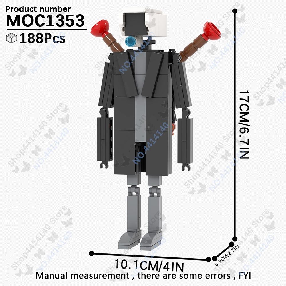 MOOXI Animeserie Skibidi Toalett Figurer Monitorfolk Lydmann Byggeklosser Modell MOC Kloss DIY Montessori Leke Barnegaver