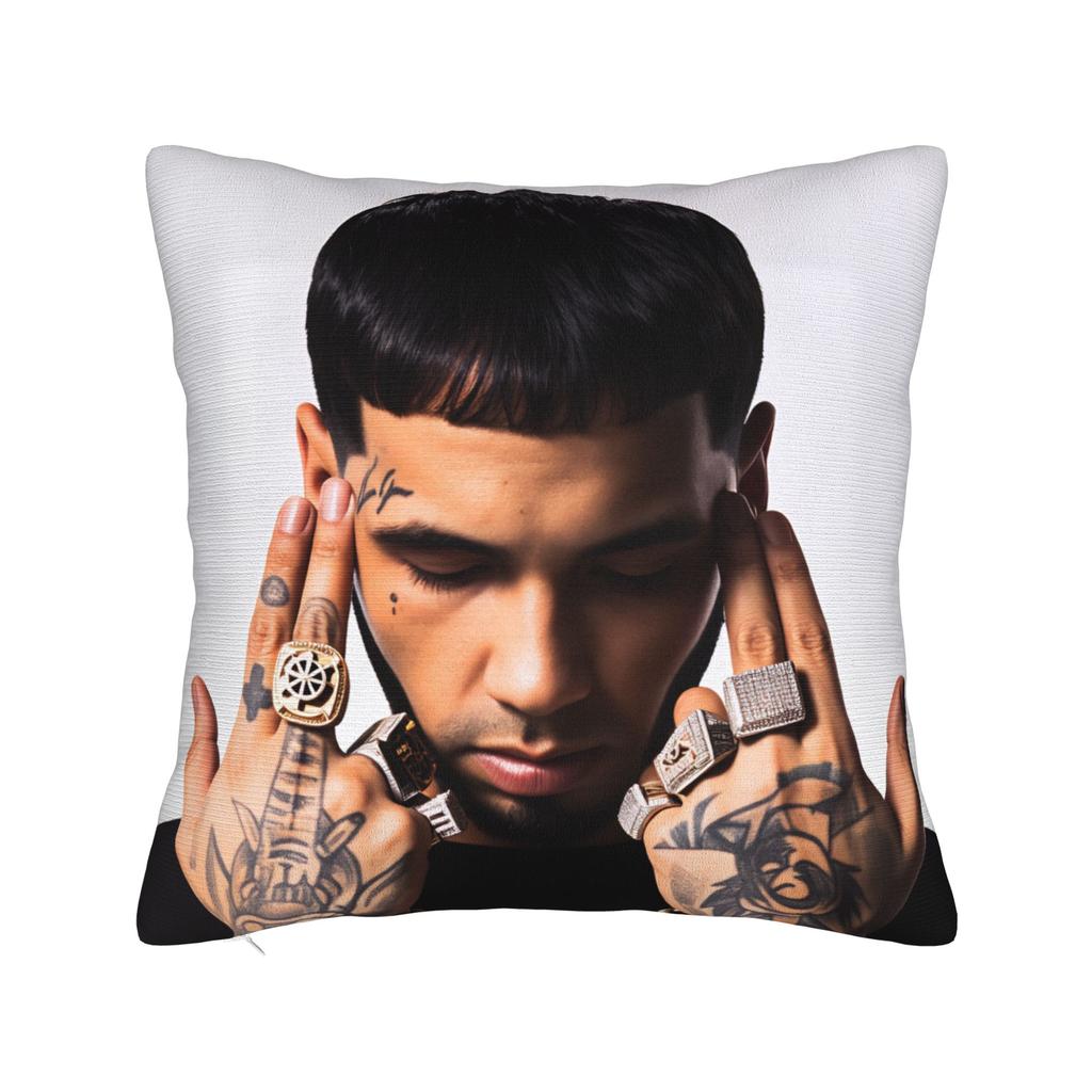 Puerto Rican Rapper A-Anuel AA Pillowcases  Retro Trendy Pillow Case For Sofa Car Home Decor Soft Pillow Cover