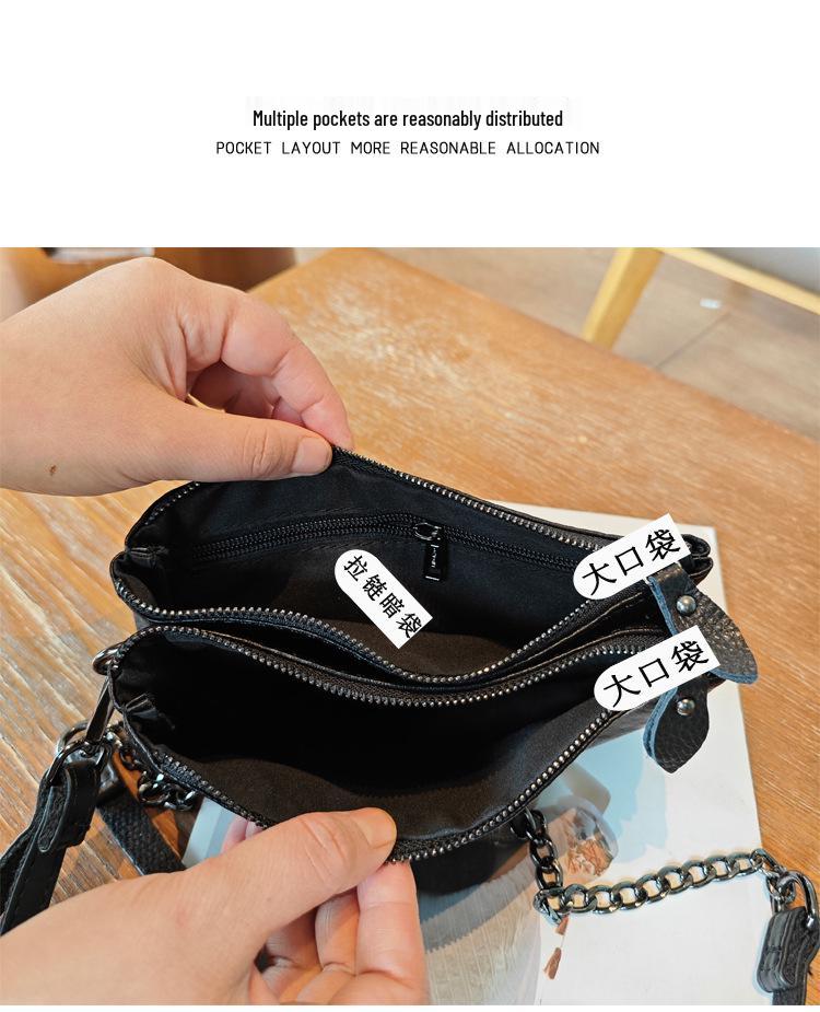 Summer 2025 Women's Crossbody Bag: Fashionable Double-Layer Mini Chain Bag for Mobile Phones & Mom Essentials.