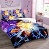 Anime Demon Slayer Comforter Sets, 3D Bedding Set, Duvet Cover Pillowcase with Zipper 140x200cm, Gift for Boys and Girls.