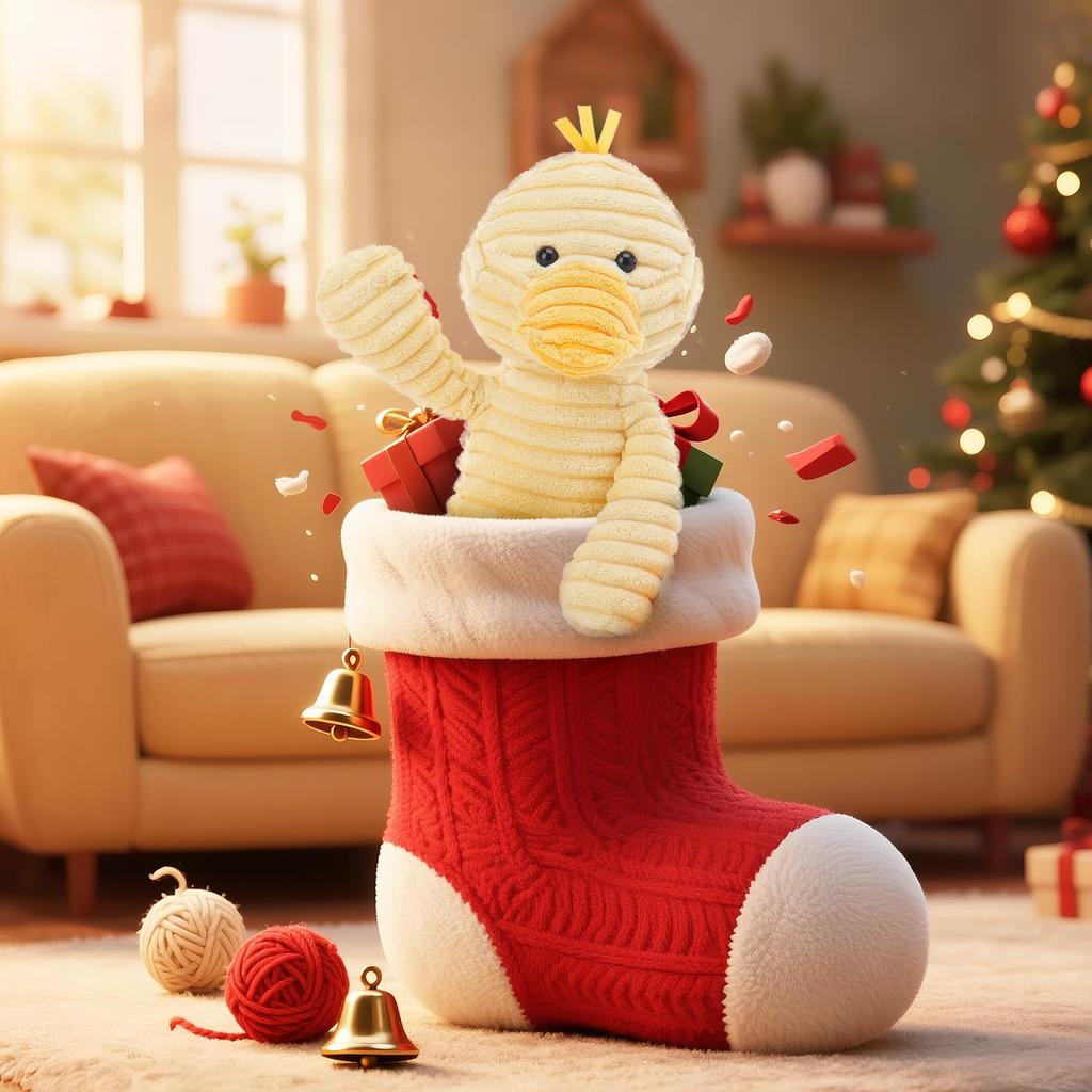 Apricot Lamb Corduroy Duck Plush Toy for Kids, Soft and Cute, Fluffy Corduroy Duck for Girls and Boys, 23cm